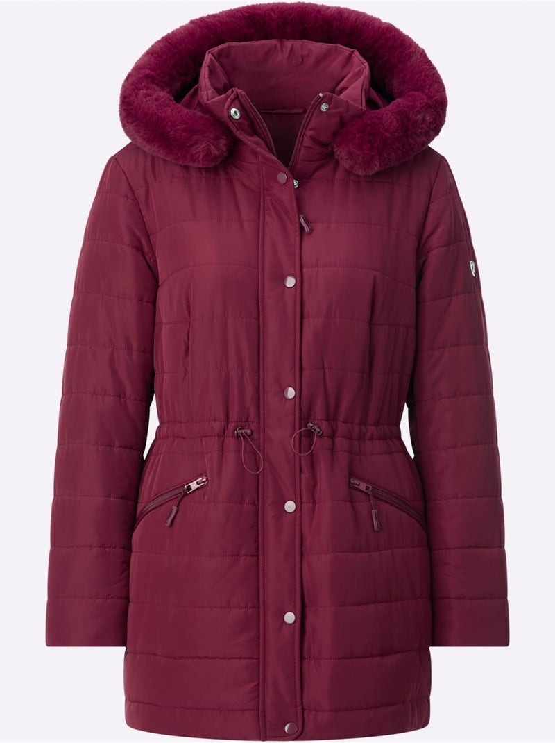 Doudoune Capuche Amovible Grâce à Une Glissière - Taille Standard - Witt Bordeaux - Kiabi
