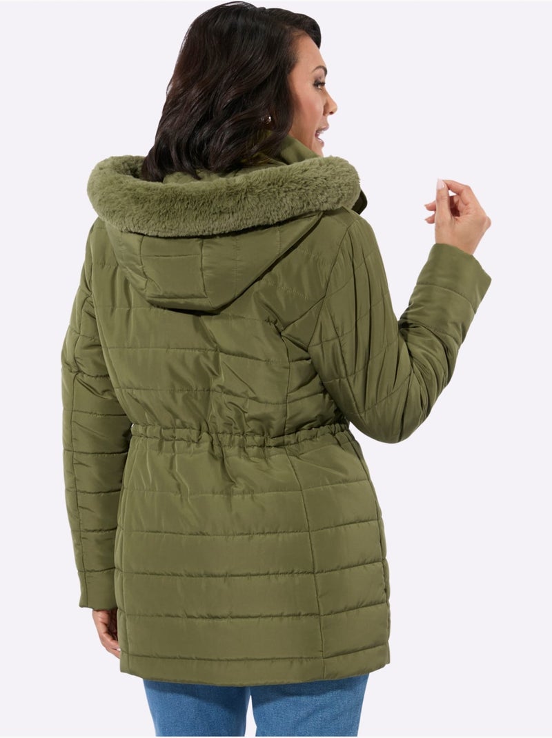Doudoune Capuche Amovible Grâce à Une Glissière - Taille Standard - Witt Vert olive - Kiabi