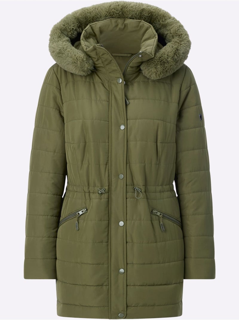 Doudoune Capuche Amovible Grâce à Une Glissière - Taille Standard - Witt Vert olive - Kiabi
