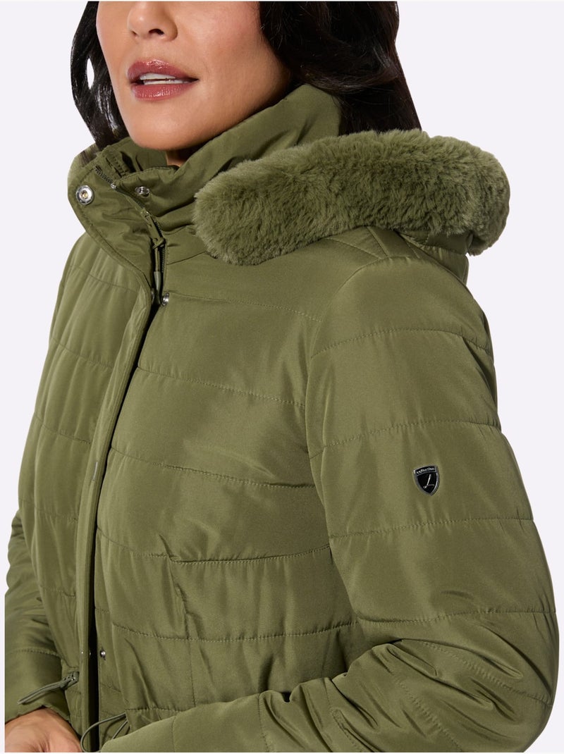 Doudoune Capuche Amovible Grâce à Une Glissière - Taille Standard - Witt Vert olive - Kiabi