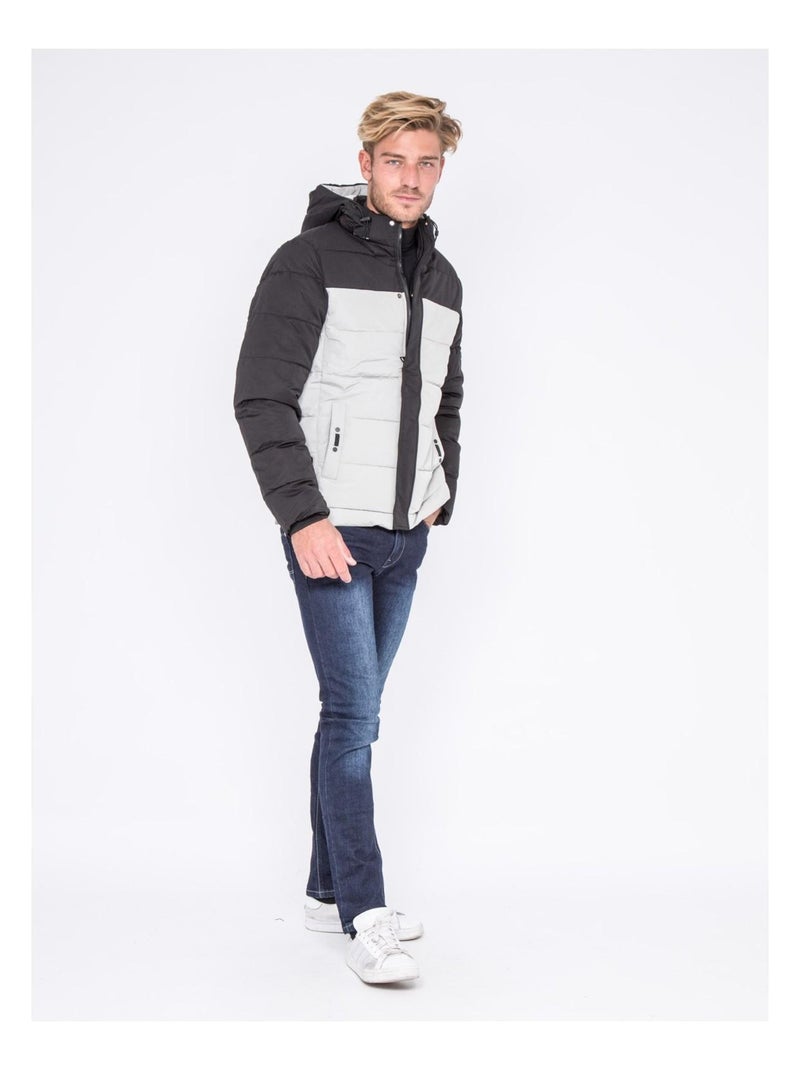 Doudoune capuche amovible ZANDREW Noir - Kiabi