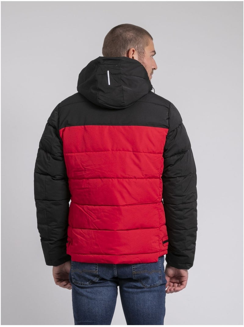 Doudoune capuche amovible ZANDREW Rouge - Kiabi