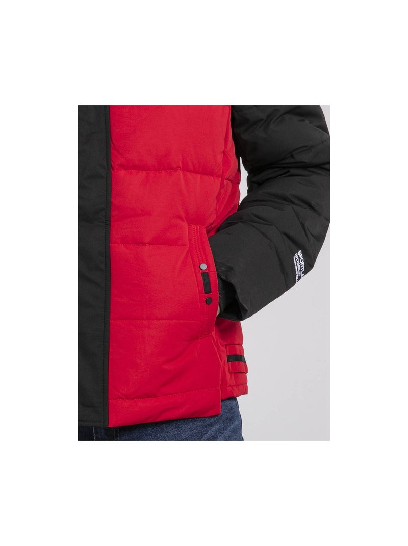 Doudoune capuche amovible ZANDREW Rouge - Kiabi