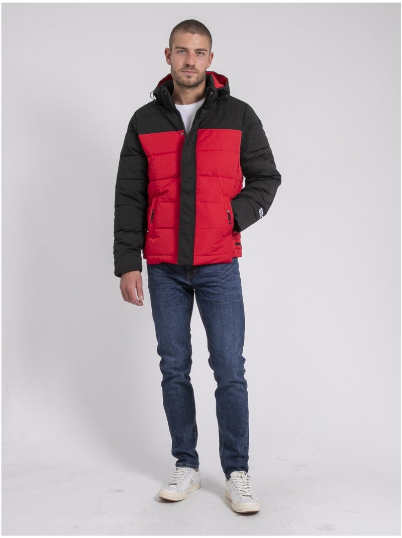 Doudoune capuche amovible ZANDREW Rouge - Kiabi