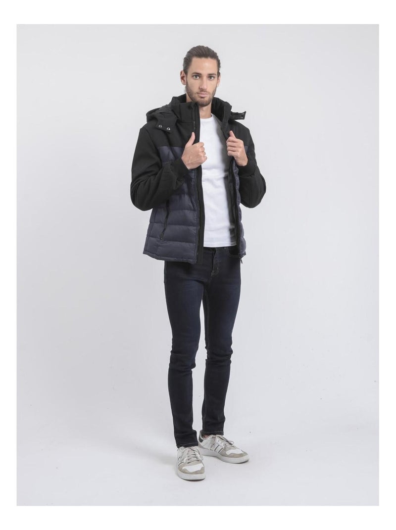 Doudoune capuche amovible ZELEK Gris - Kiabi