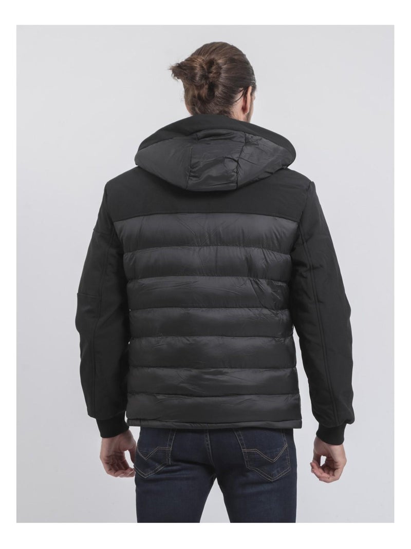 Doudoune capuche amovible ZELEK Noir - Kiabi