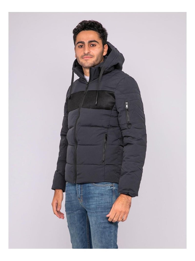 Doudoune capuche ZULMINO Gris - Kiabi