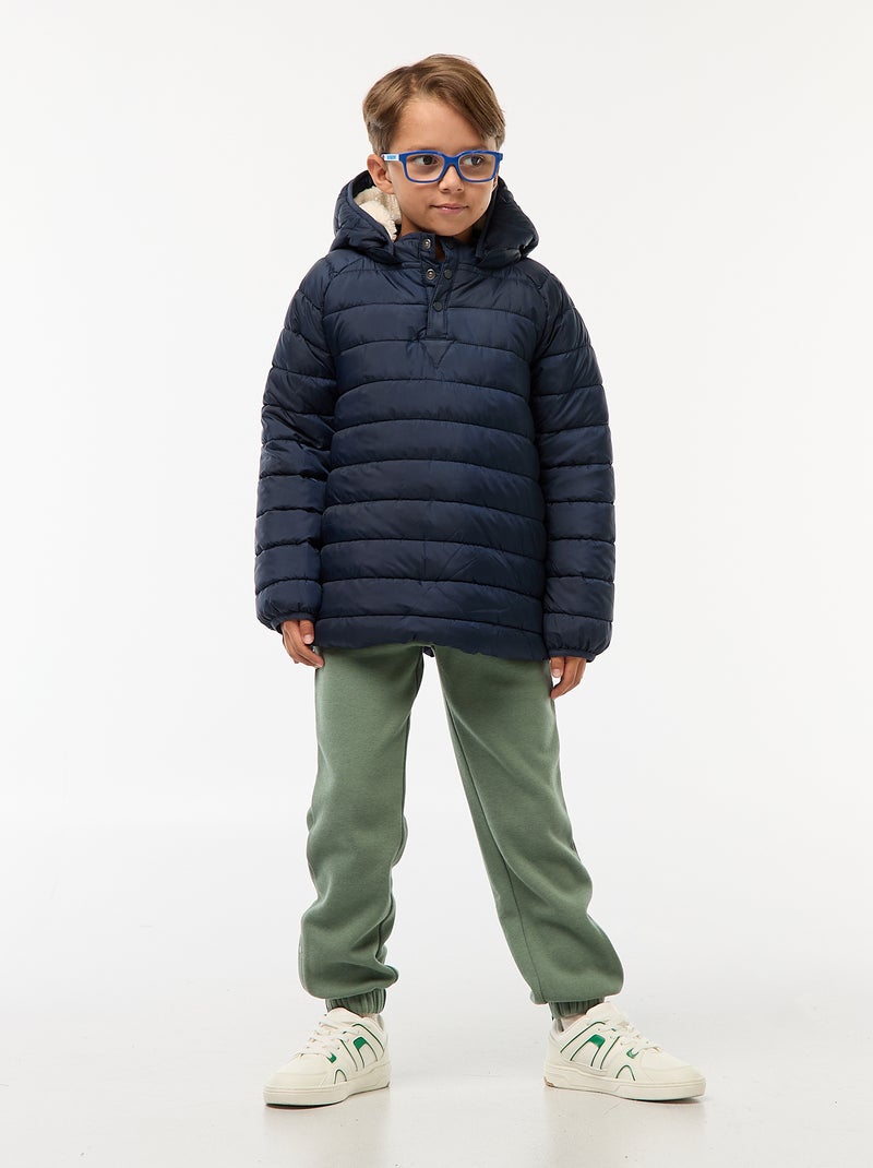 Doudoune chaude à capuche - collection facile à enfiler Noir - Kiabi