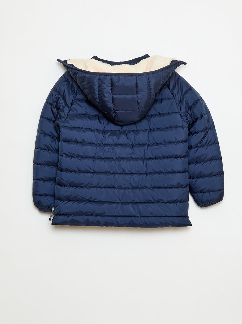 Doudoune chaude à capuche - collection facile à enfiler Noir - Kiabi