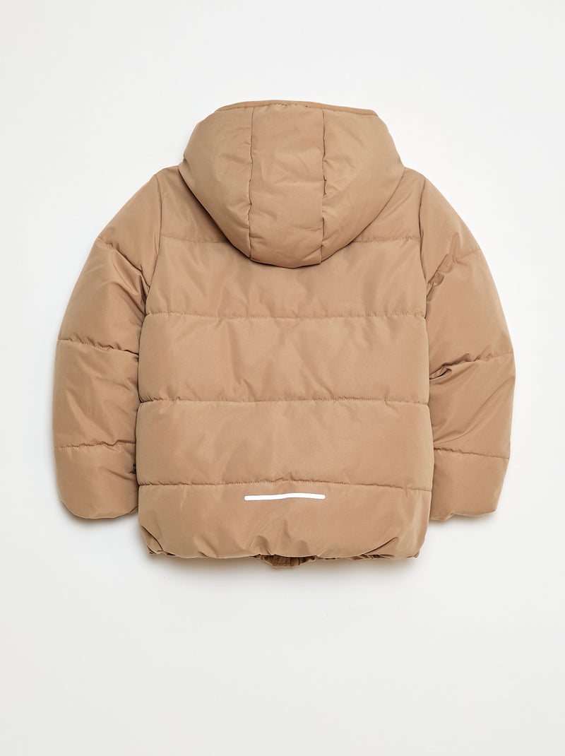 Doudoune chaude à capuche Beige - Kiabi
