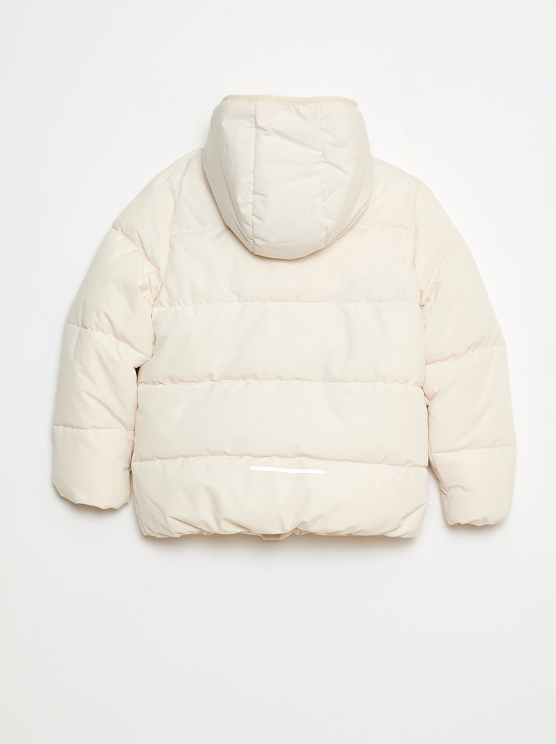 Doudoune chaude à capuche Blanc - Kiabi