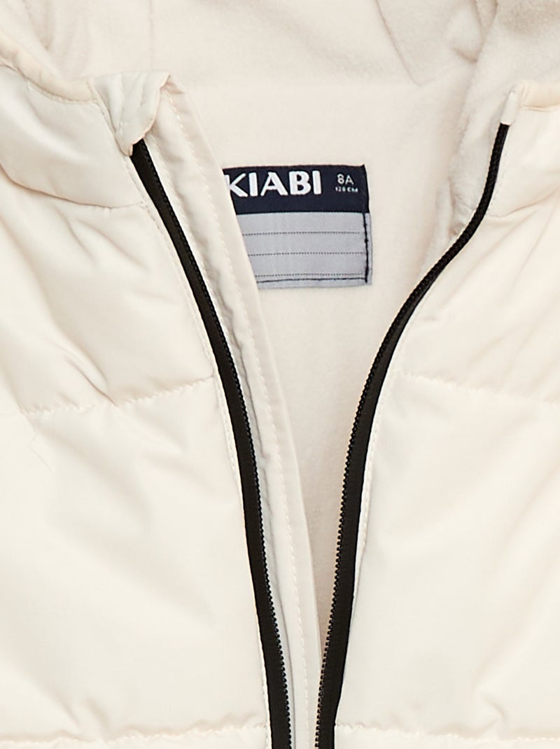 Doudoune chaude à capuche Blanc - Kiabi