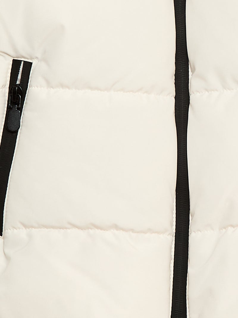 Doudoune chaude à capuche Blanc - Kiabi