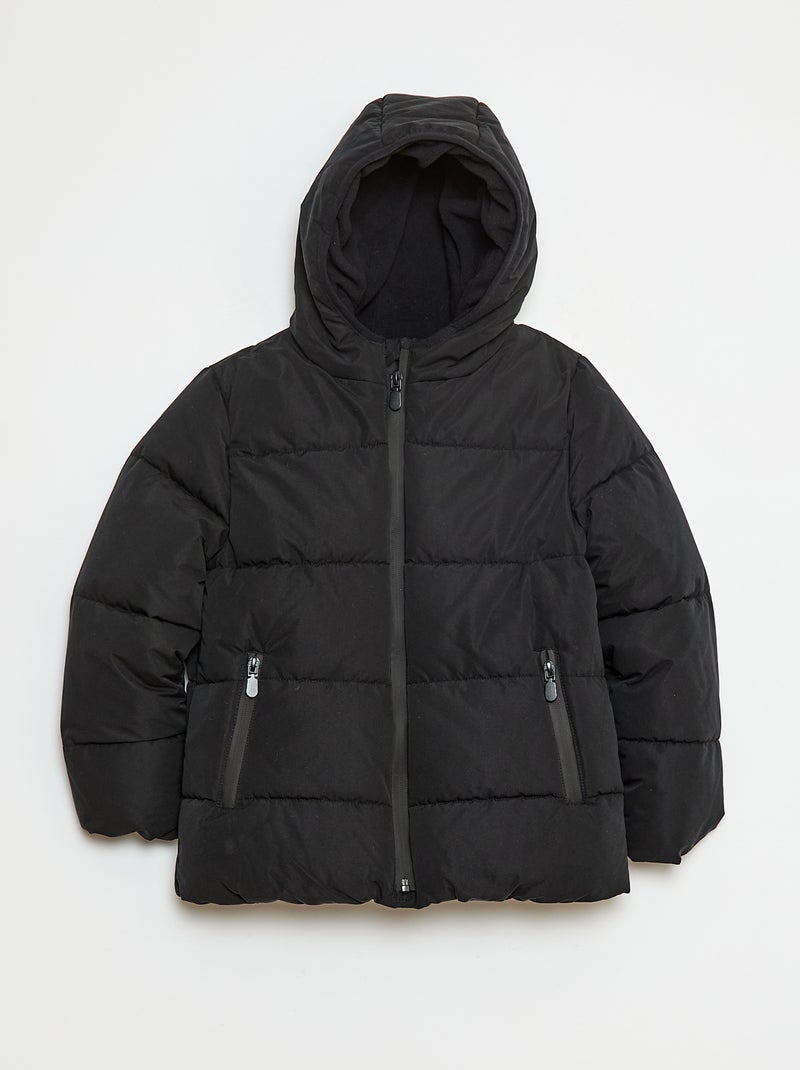 Doudoune chaude à capuche Noir Garçon Kiabi