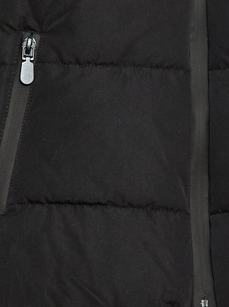 Doudoune chaude à capuche Noir - Kiabi