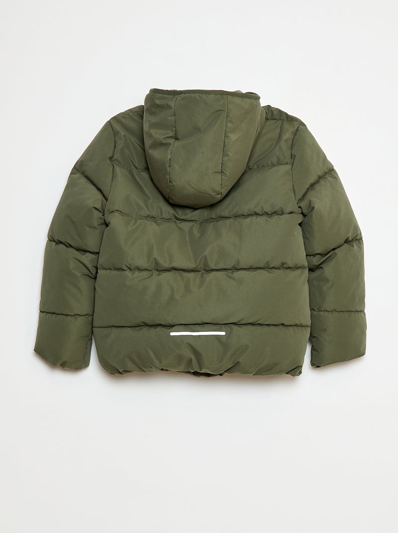 Doudoune chaude à capuche Vert - Kiabi