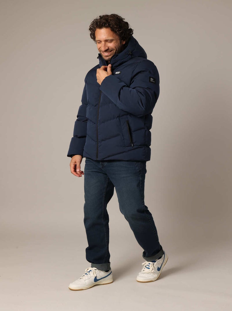 Doudoune chaude avec capuche 'Deeluxe' Bleu marine - Kiabi