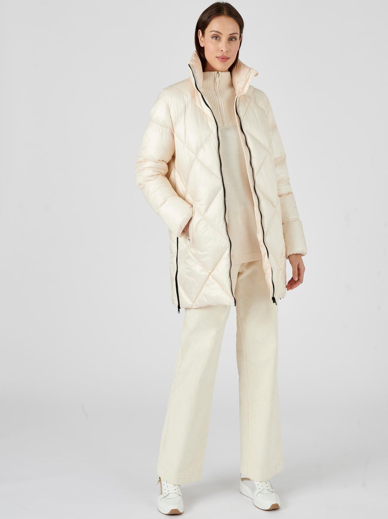 Paletot Femme Damart - Laine Et Thermolactyl - Coupe Courte Trapèze - Taille 36 à 54 - Couleurs Bleu Et Marron - 5