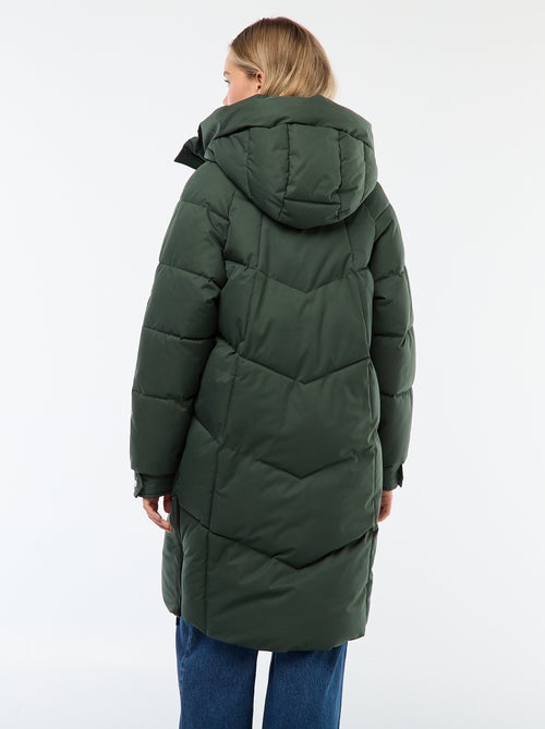 Doudoune chaude longue à capuche - Kiabi