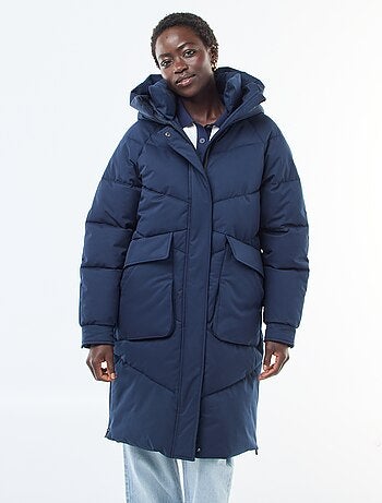 Doudoune chaude longue déperlante à capuche