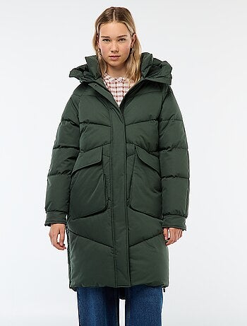 Doudoune chaude longue déperlante à capuche