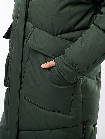 Doudoune chaude longue déperlante à capuche