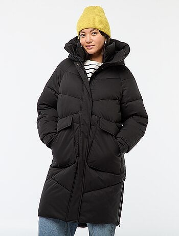 Doudoune chaude longue déperlante à capuche
