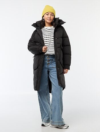 Doudoune chaude longue déperlante à capuche