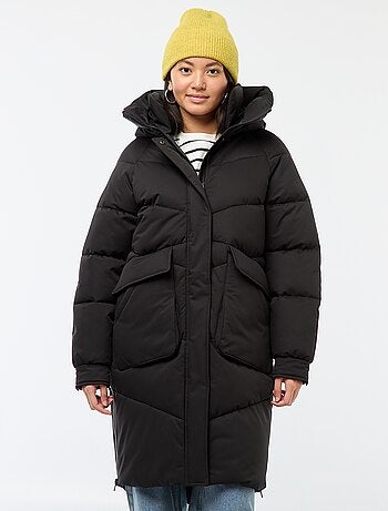 Doudoune chaude longue déperlante à capuche