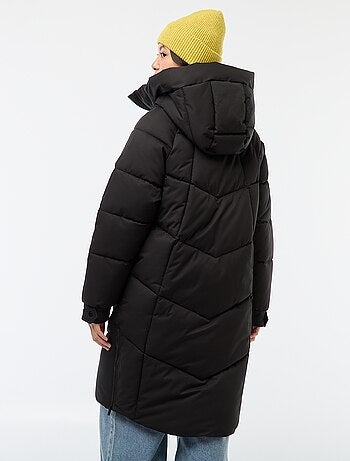 Doudoune chaude longue déperlante à capuche