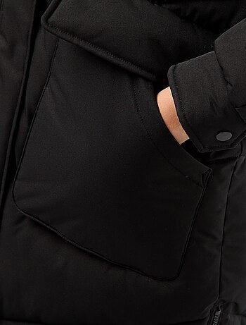 Doudoune chaude longue déperlante à capuche