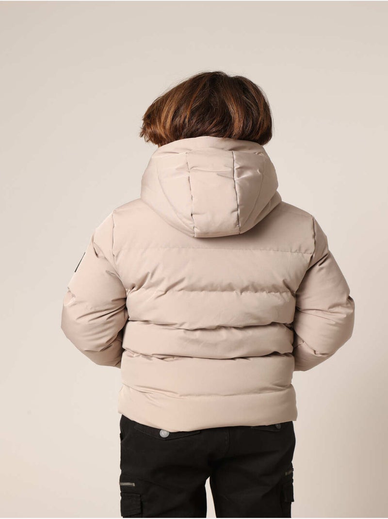 Doudoune chaude pour garçon avec capuche et doublure douce
 'Deeluxe' Beige - Kiabi