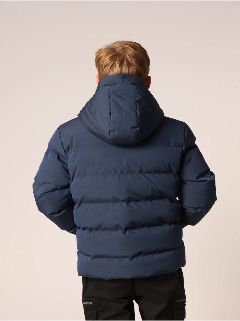 Doudoune chaude pour garçon avec capuche et doublure douce
 'Deeluxe' Bleu marine - Kiabi