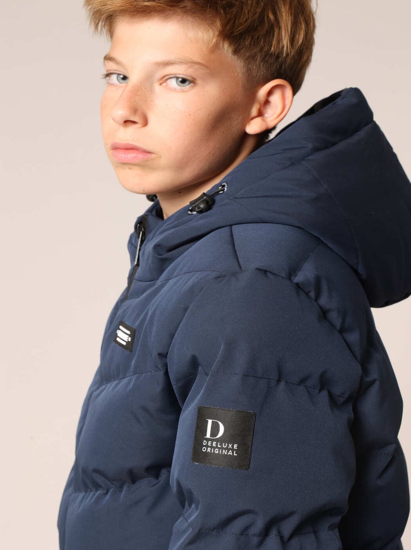 Doudoune chaude pour garçon avec capuche et doublure douce
 'Deeluxe' Bleu marine - Kiabi