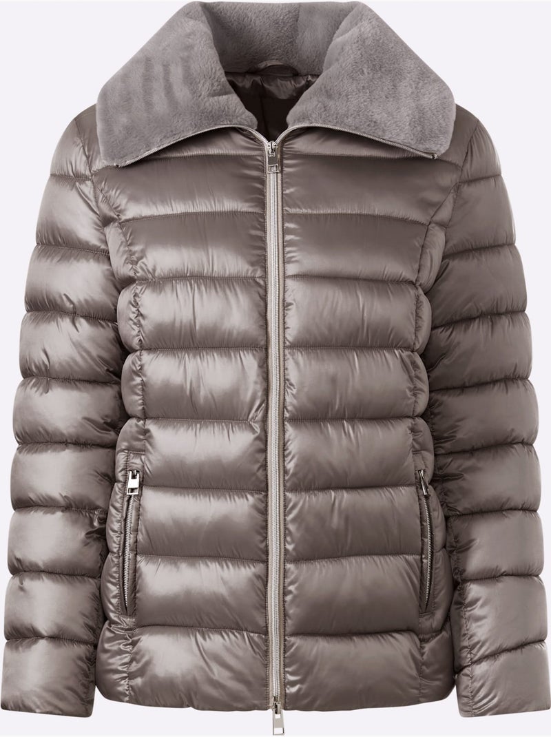 Doudoune chiné - taille standard - helline Gris taupe - Kiabi