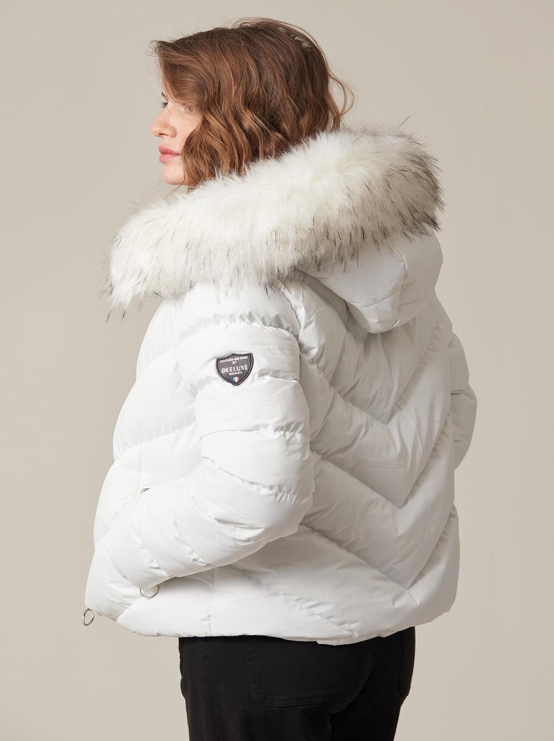 Doudoune cintrée à capuche 'Deeluxe' Blanc - Kiabi
