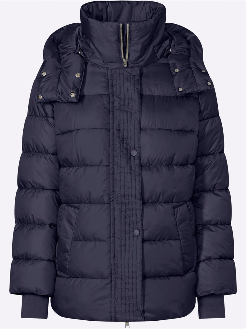 Doudoune Col à Revers Chaud - Taille Standard - Helline Bleu marine - Kiabi