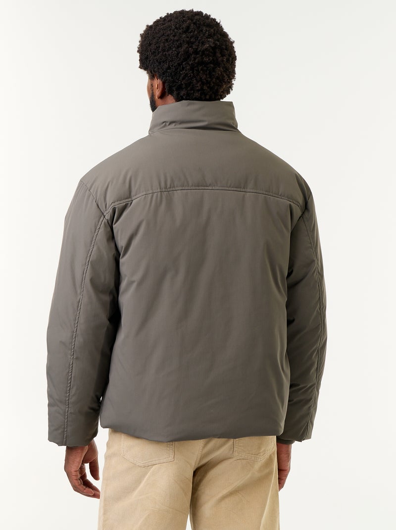Doudoune col montant emmanchures raglan Kaki - Kiabi