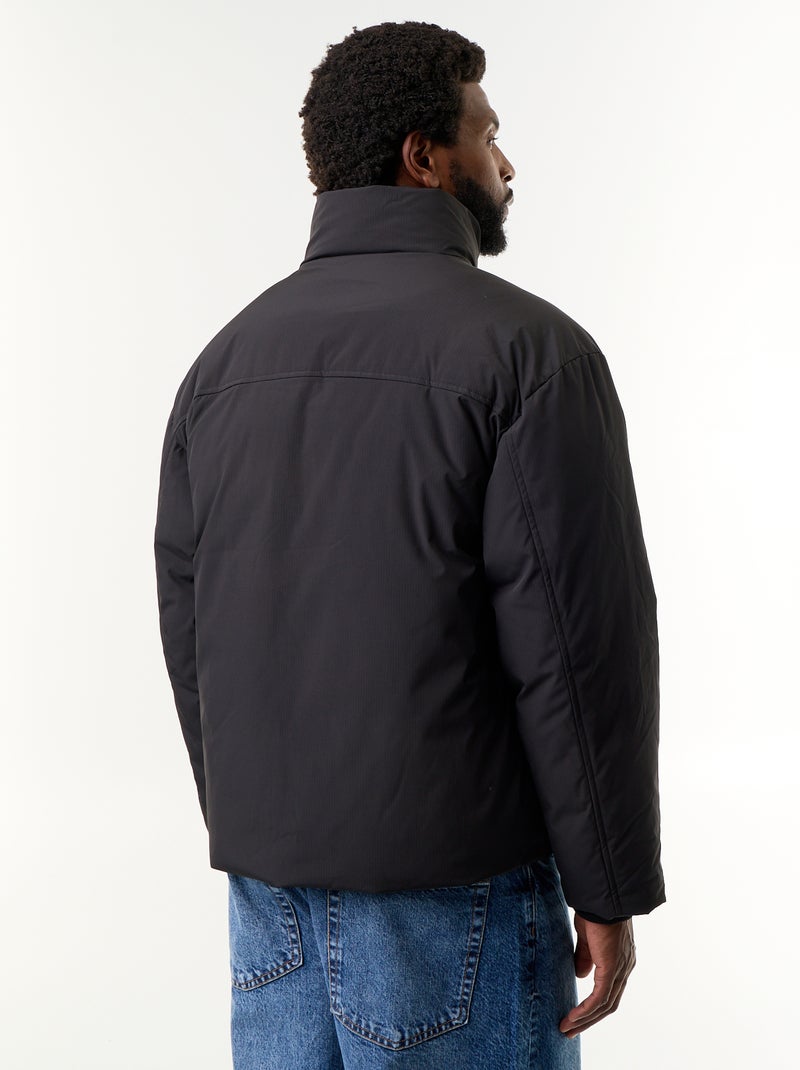 Doudoune col montant emmanchures raglan Noir - Kiabi