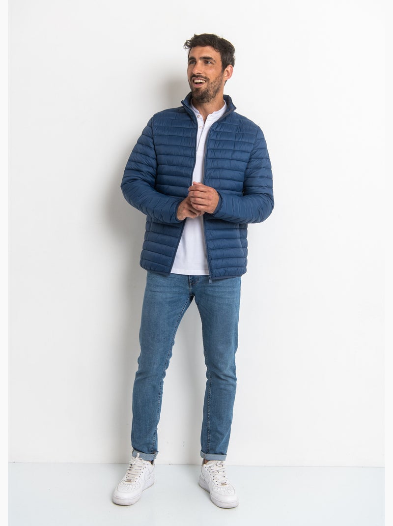 Doudoune col montant manches longues - AFIBEL Bleu - Kiabi