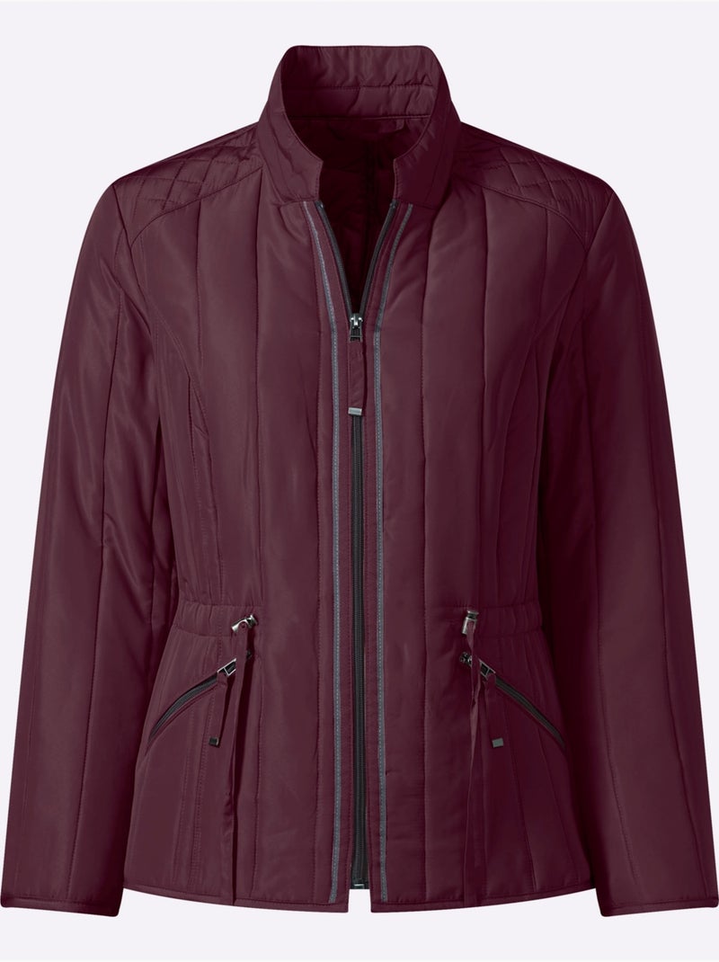 Doudoune coulisse à la taille - taille standard - witt Noir Bordeaux - Kiabi