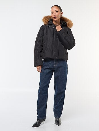 Doudoune courte à capuche fourrée 'JDY'