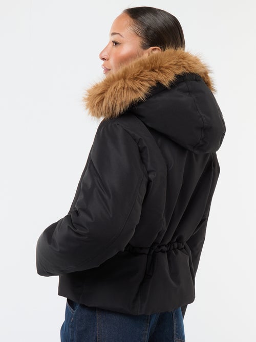 Doudoune courte à capuche fourrée 'JDY' - Kiabi