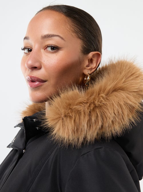 Doudoune courte à capuche fourrée 'JDY' - Kiabi