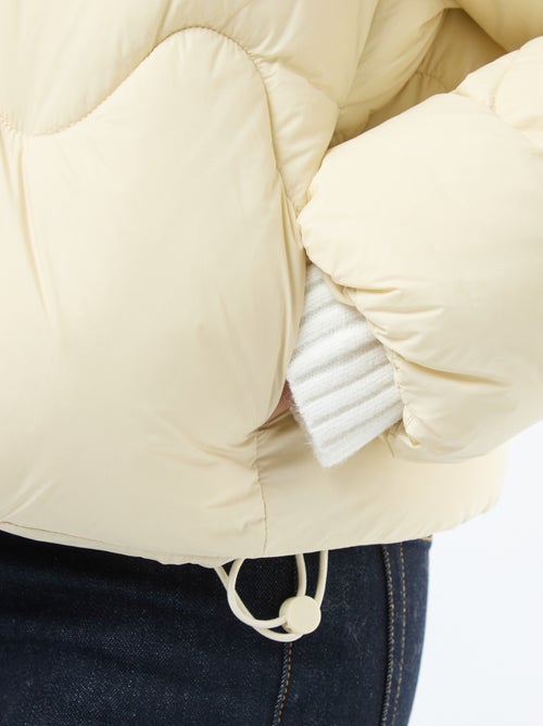 Doudoune courte  avec col montant et poches doublées polaire - Kiabi