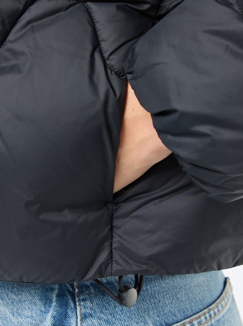 Doudoune courte  avec col montant et poches doublées polaire - Kiabi