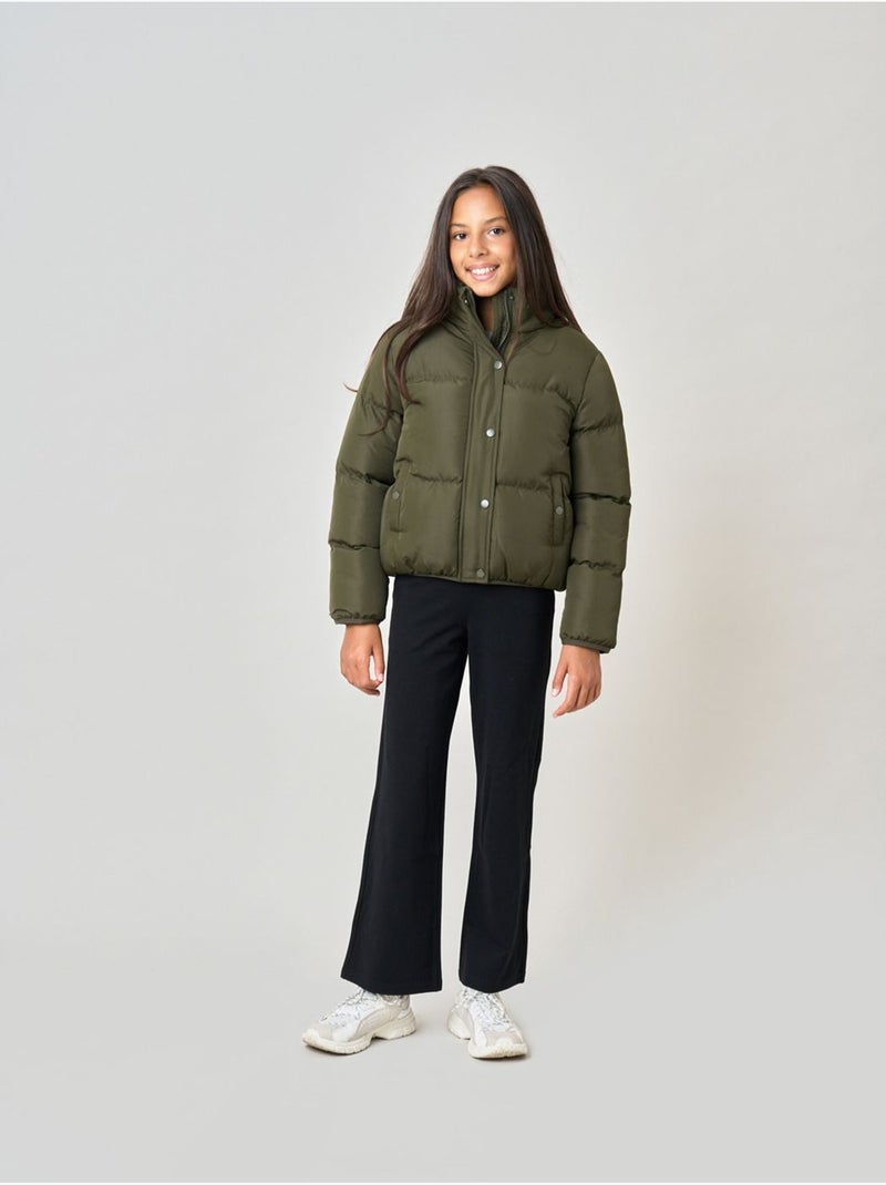 Doudoune courte fille 'deeluxe' Vert kaki clair - Kiabi