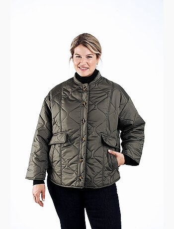 Doudoune courte matelassée unie