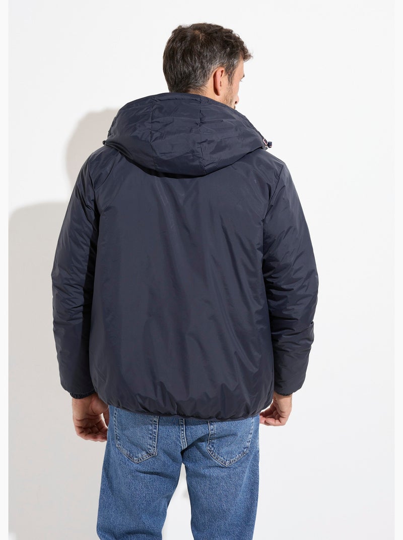Doudoune courte réversible à capuche - AFIBEL Bleu marine - Kiabi