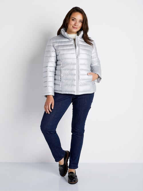 Doudoune courte zippée manches longues - Kiabi